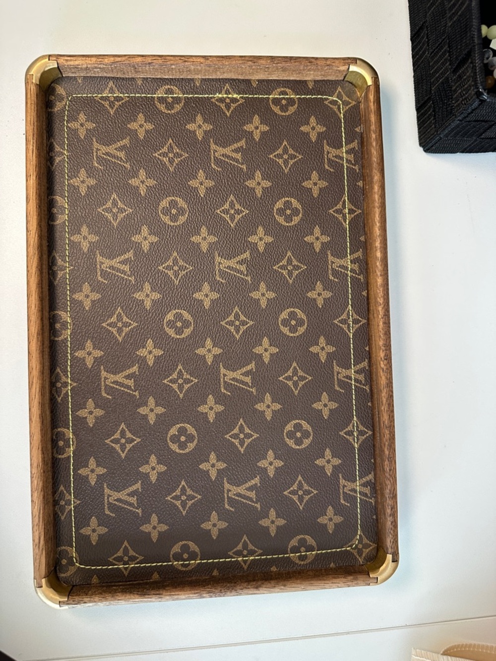 Chic Louis Vuitton Monogram Canvas Serving Tray Accent Piece - Picture 5 of 6